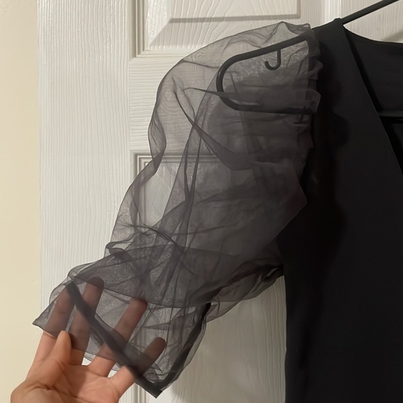 Zara Puffy Leaves Criss Crossed Top - Picture 2 of 8